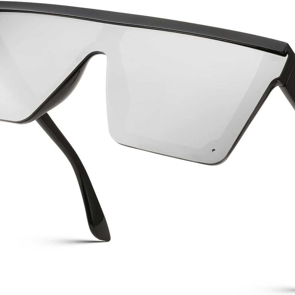 Oversized Sunglasses Mens Womens Flat Top Square Trendy Visor Shades UV400 B2470